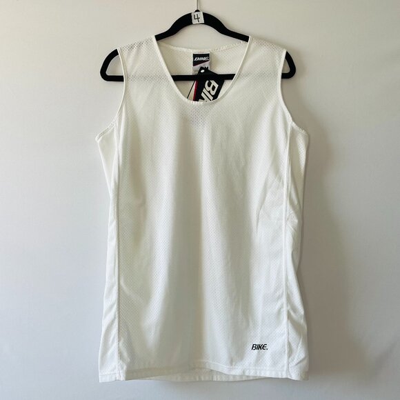 NWT Bike Athletic Mens White Sleeveless Sportswear Training Jersey Tank Top Sz M - Picture 1 of 6